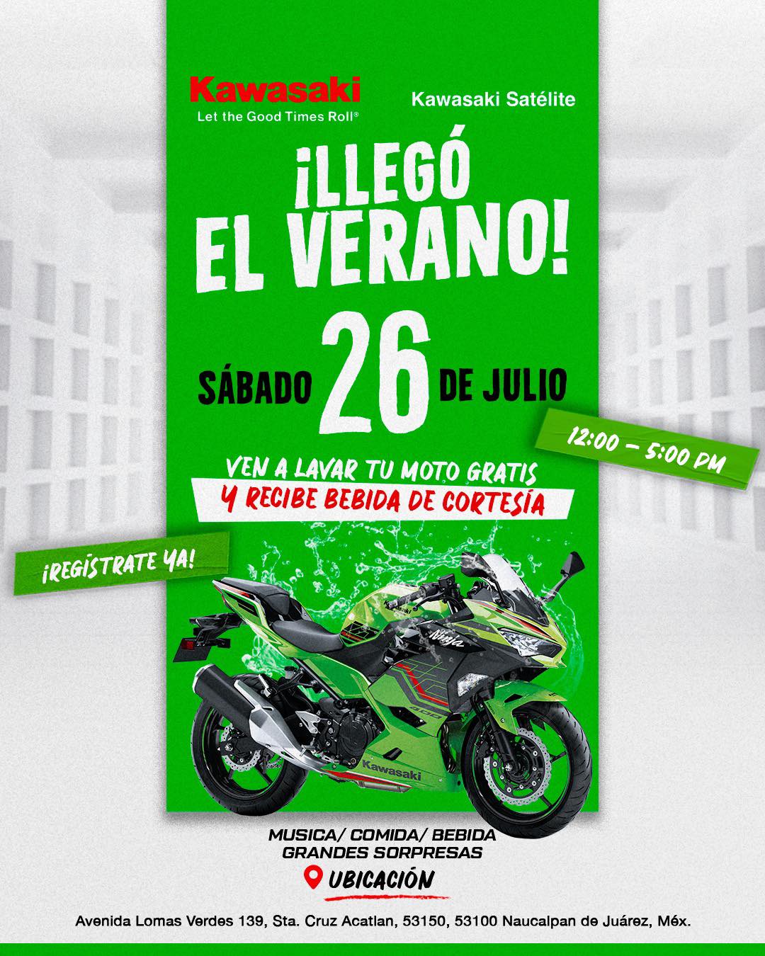 Lavado de Moto ¡Gratis! y una Bebida